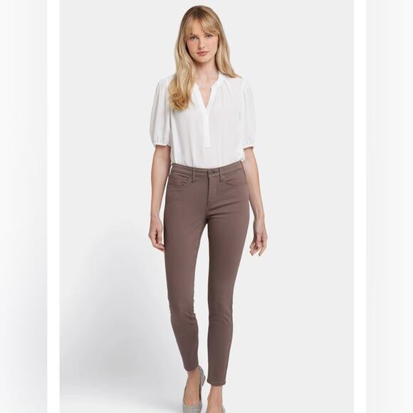 NYDJ Women's AMI Skinny Jeans in Dark Wood Size 0 - Picture 1 of 9